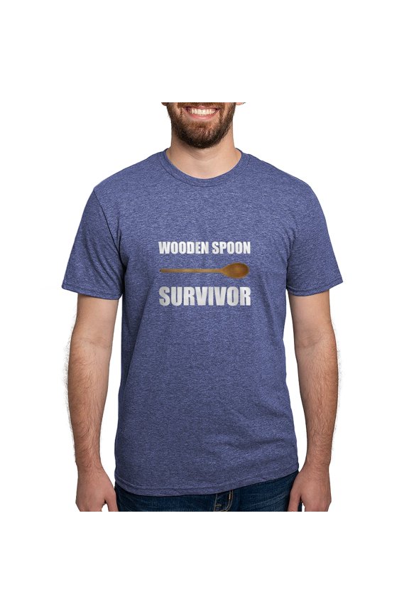 - Wooden Spoon Survivor T Shirt - Mens Tri-blend T-Shirt