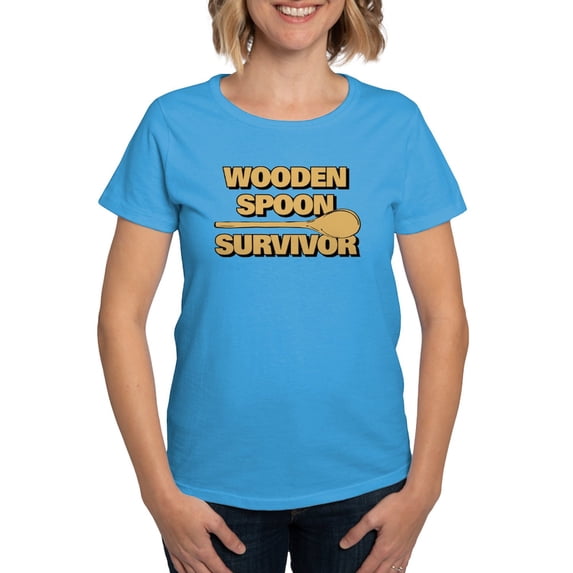 CafePress - Wooden Spoon Survivor Women's Dark T Shirt - Women's Traditional Fit Dark T-Shirt
