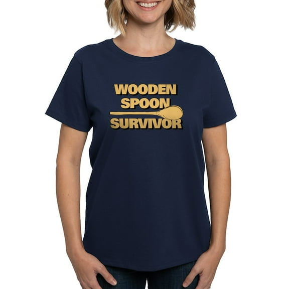 CafePress - Wooden Spoon Survivor Women's Dark T Shirt - Women's Traditional Fit Dark T-Shirt