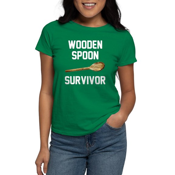 CafePress - Wooden Spoon Survivor Women's Dark T Shirt - Women's Traditional Fit Dark T-Shirt