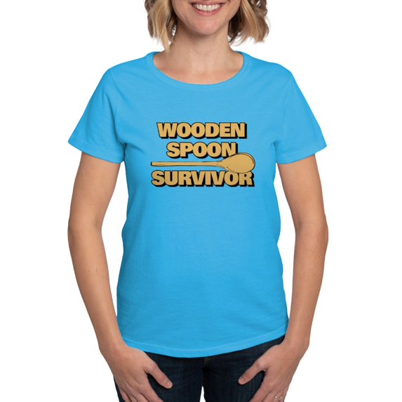 CafePress - Wooden Spoon Survivor Women's Dark T Shirt - Women's Traditional Fit Dark T-Shirt