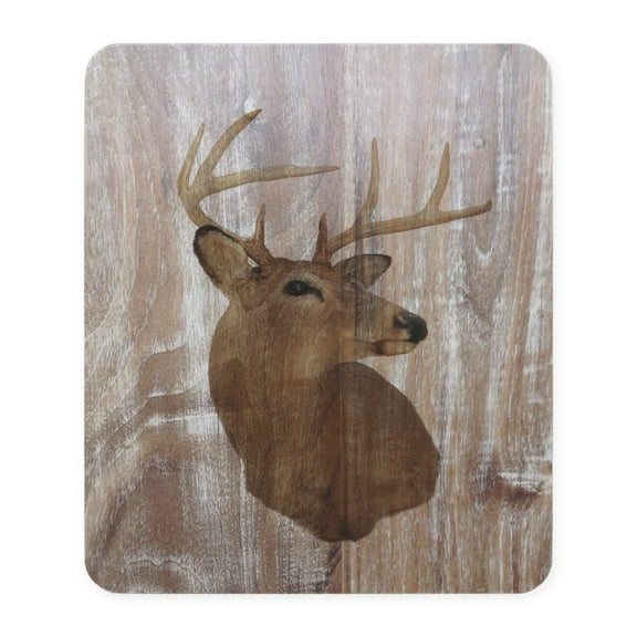 CafePress - Woodgrain Deer Mousepad - Non-slip Rubber Mousepad, Gaming Mouse Pad