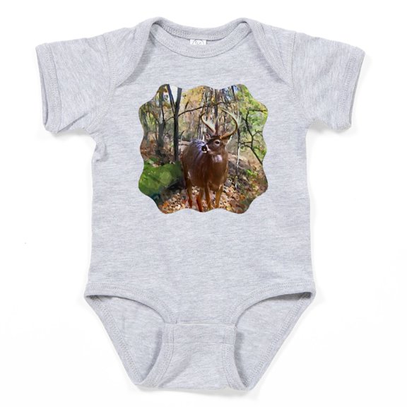 CafePress - Woodland Buck Deer - Cute Infant Bodysuit Baby Romper - Size Newborn - 24 Months