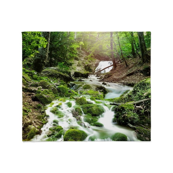 CafePress - Woodland Stream Throw Blanket - Soft Fleece Throw Blanket, 50"x60" for All Ages