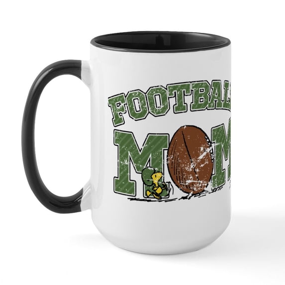 CafePress - Woodstock Football Mom Large Mug - 15 oz Ceramic Large White Novelty Mug
