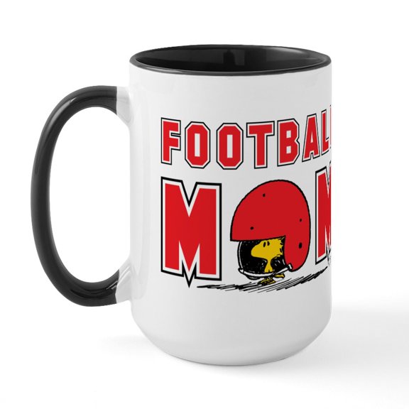 CafePress - Woodstock Football Mom Mugs - 15 oz Ceramic Large White Novelty Mug
