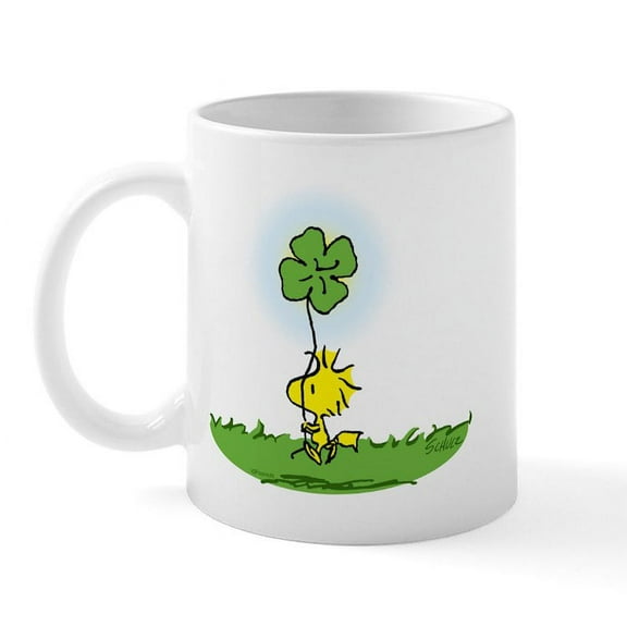 CafePress - Woodstock Shamrock Mug - 11 oz Ceramic Mug - Novelty Coffee Tea Cup