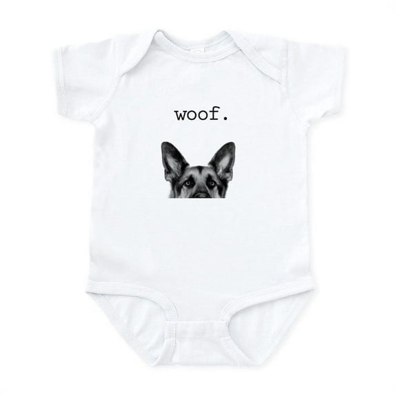 CafePress - Woof Infant Bodysuit - Baby Light Bodysuit, Size Newborn - 24 Months