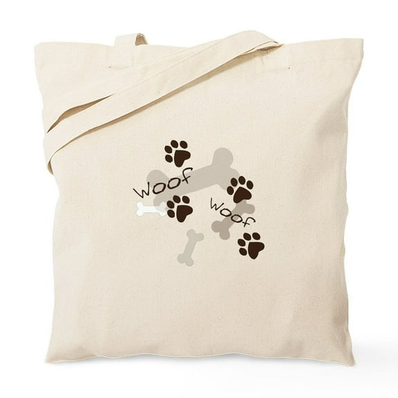 CafePress - Woof Woof Tote Bag - Unisex Canvas Tote Bag, Beige, 1-Piece