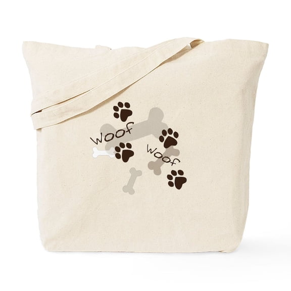 CafePress - Woof Woof Tote Bag - Unisex Canvas Tote Bag, Beige, 1-Piece