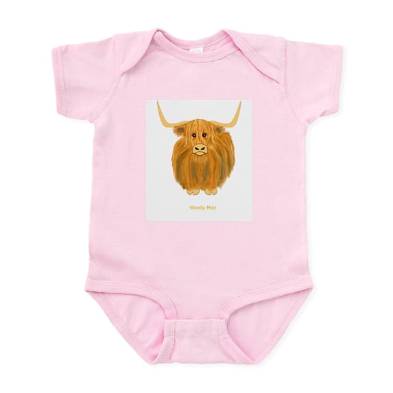 CafePress - Woolly Moo Infant Bodysuit - Baby Light Bodysuit, Size Newborn - 24 Months