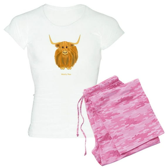 CafePress - Woolly Moo Pajamas - Women's Light Pajamas