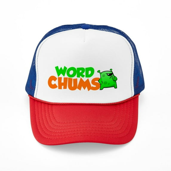 CafePress - Word Chums Alien - Adjustable Unisex Printed Trucker Hat with Mesh Back