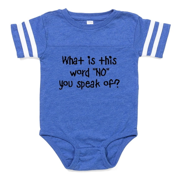 CafePress - Word No - Cute Infant Baby Football Bodysuit