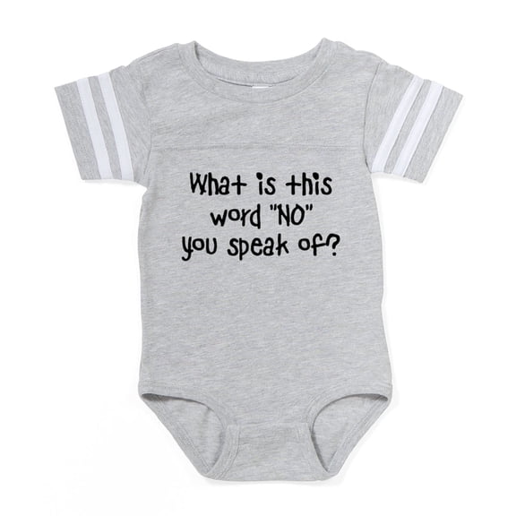CafePress - Word No - Cute Infant Baby Football Bodysuit