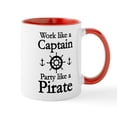 thumbnail image 1 of CafePress - Work Like A Captain Party Like A Pirate Mug - 11 oz Ceramic Mug - Novelty Coffee Tea Cup, 1 of 4