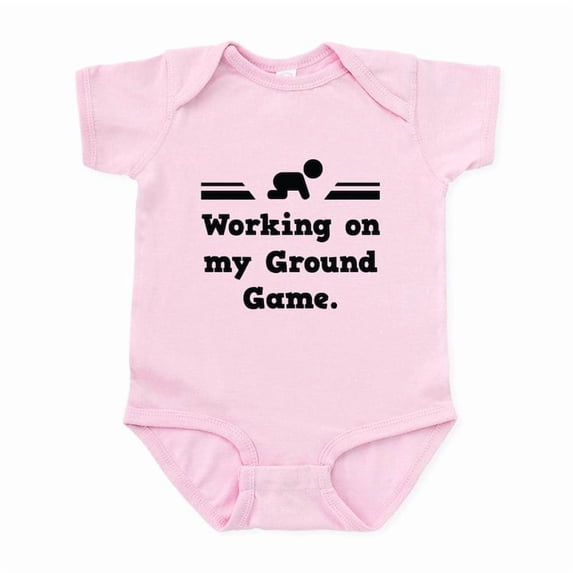 CafePress - Working On My Ground Game Infant Bodysuit - Baby Light Bodysuit, Size Newborn - 24 Months