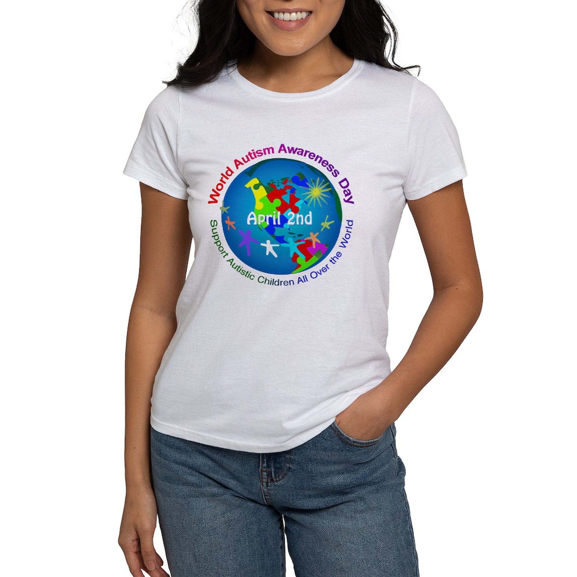 CafePress - World Autism Awareness Day Women's Classic T Shirt - Women's Classic T-Shirt