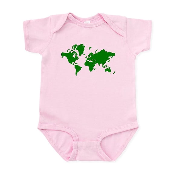 CafePress - World Map Infant Bodysuit - Baby Light Bodysuit, Size Newborn - 24 Months