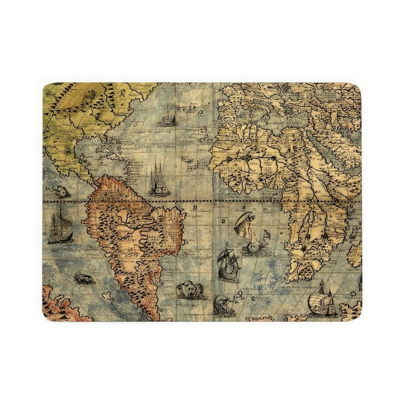 CafePress - World Map Vintage Atlas Historical - Large Sherpa Fleece Throw Blanket 80" x 60"
