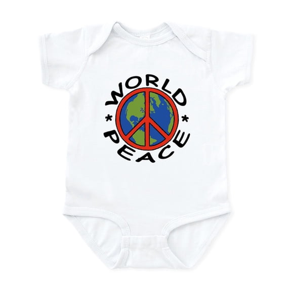 CafePress - World Peace Infant Creeper - Baby Light Bodysuit, Size Newborn - 24 Months