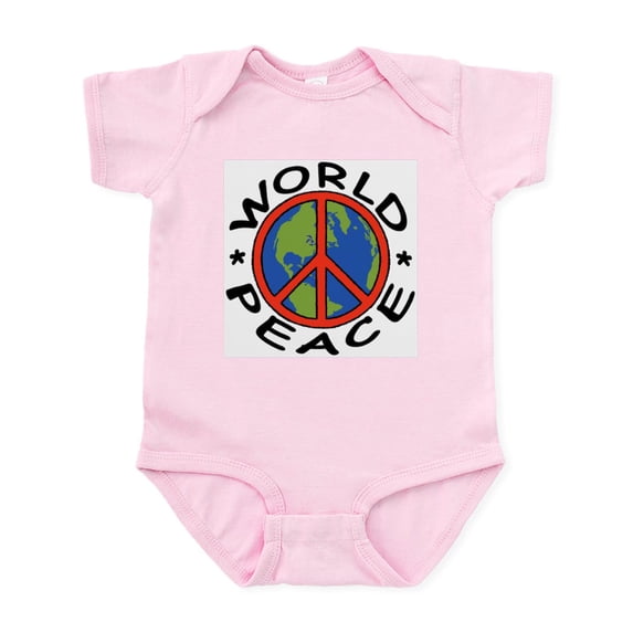 CafePress - World Peace Infant Creeper - Baby Light Bodysuit, Size Newborn - 24 Months