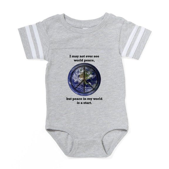 CafePress - World Peace Peace In My Wo - Cute Infant Baby Football Bodysuit