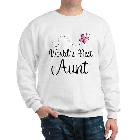 CafePress - World's Best Aunt Sweatshirt - Crew Neck Sweatshirt