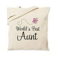 thumbnail image 1 of CafePress - World's Best Aunt Tote Bag - Unisex Canvas Tote Bag, Beige, 1-Piece, 1 of 7