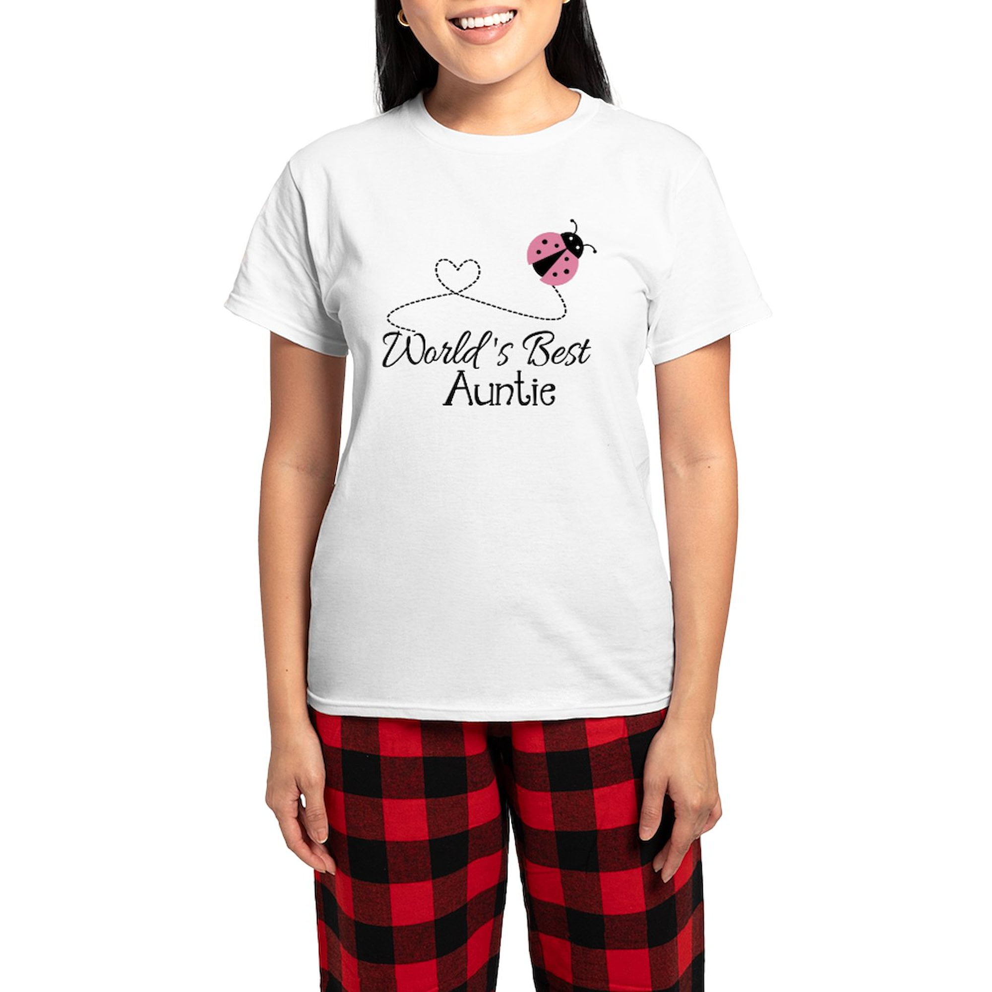 CafePress World's Best Auntie Ladybug Women's Light Pajamas