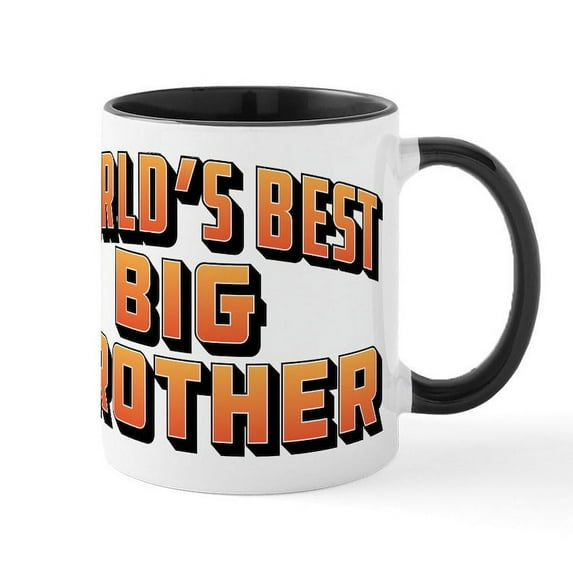 CafePress - World's Best Big Brother - 11 oz Ceramic Mug - Novelty Coffee Tea Cup