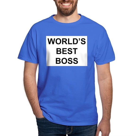 CafePress - World's Best Boss Light T Shirt - Men's Classic Graphic Cotton T-Shirt
