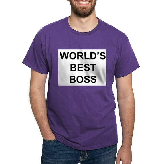 CafePress - World's Best Boss Light T Shirt - Men's Classic Graphic Cotton T-Shirt