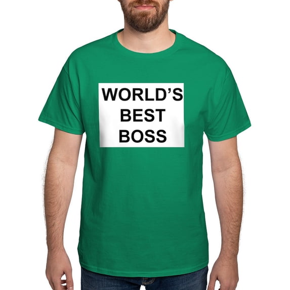 CafePress - World's Best Boss Light T Shirt - Men's Classic Graphic Cotton T-Shirt