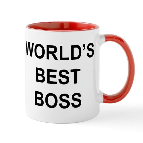 CafePress - World's Best Boss Mug - 11 oz Ceramic Mug - Novelty Coffee Tea Cup