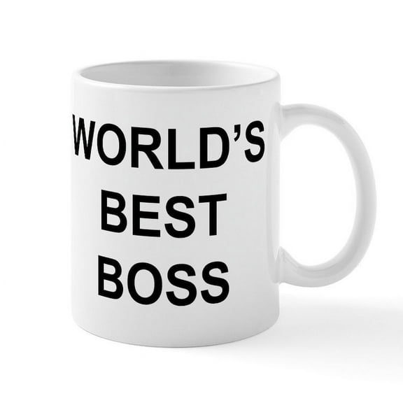 CafePress - World's Best Boss Mug - 11 oz Ceramic Mug - Novelty Coffee Tea Cup