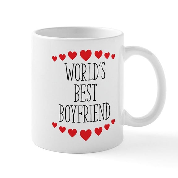 CafePress - World's Best Boyfriend - 11 oz Ceramic Mug - Novelty Coffee Tea Cup