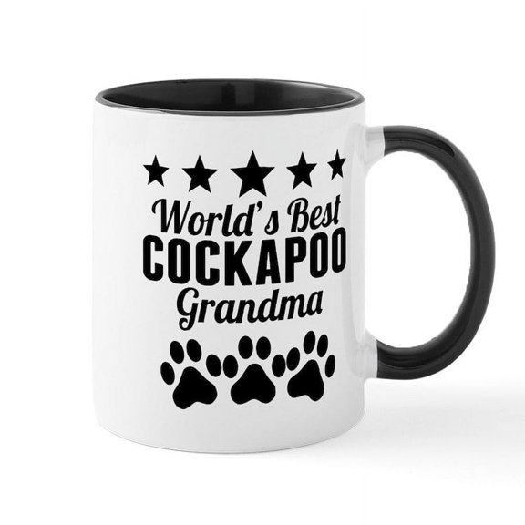 CafePress - World's Best Cockapoo Grandma Mugs - 11 oz Ceramic Mug - Novelty Coffee Tea Cup