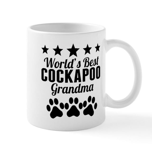 CafePress - World's Best Cockapoo Grandma Mugs - 11 oz Ceramic Mug - Novelty Coffee Tea Cup