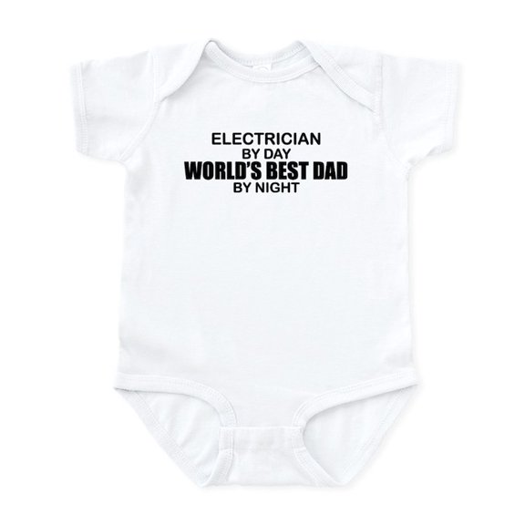 CafePress - World's Best Dad Electrician Infant Bodysuit - Baby Light Bodysuit, Size Newborn - 24 Months