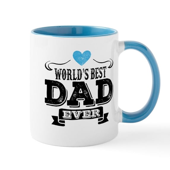 CafePress - World's Best Dad Ever Mugs - 11 oz Ceramic Mug - Novelty Coffee Tea Cup