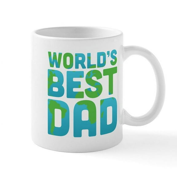 CafePress - World's Best Dad Mug - 11 oz Ceramic Mug - Novelty Coffee Tea Cup