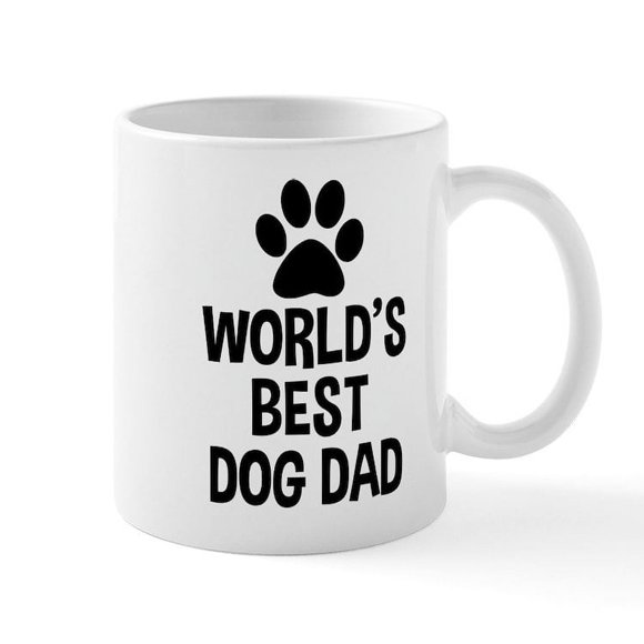 CafePress - World's Best Dog Dad - 11 oz Ceramic Mug - Novelty Coffee Tea Cup