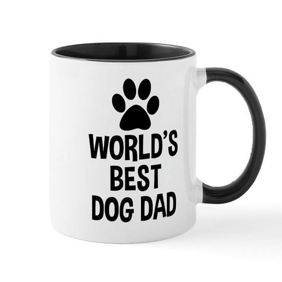 CafePress - World's Best Dog Dad - 11 oz Ceramic Mug - Novelty Coffee Tea Cup