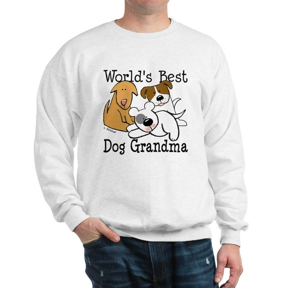 CafePress - World's Best Dog Gramma Sweatshirt - Crew Neck Sweatshirt