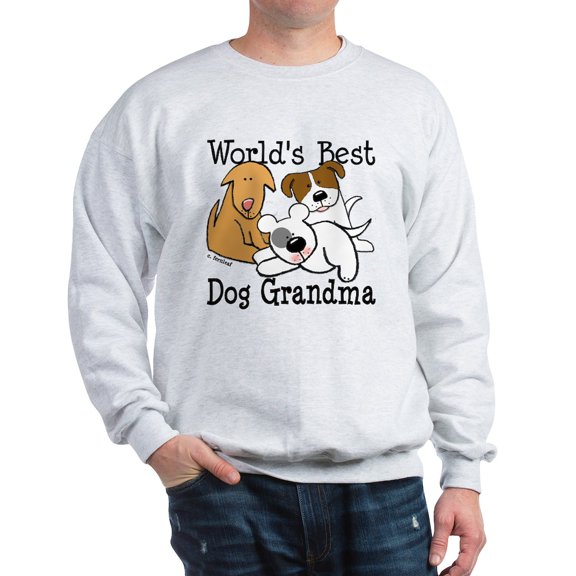 CafePress - World's Best Dog Gramma Sweatshirt - Crew Neck Sweatshirt