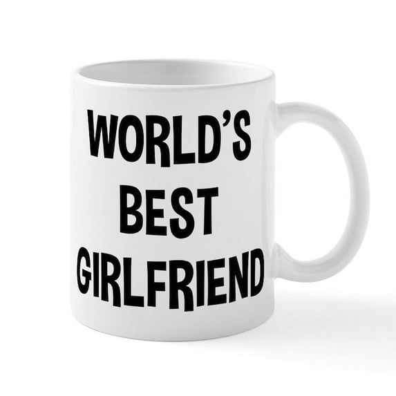 CafePress - World's Best Girlfriend - 11 oz Ceramic Mug - Novelty Coffee Tea Cup