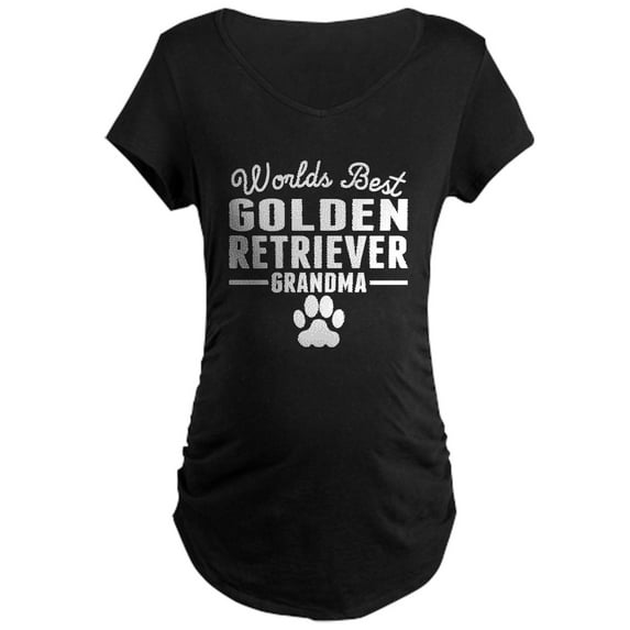 CafePress - World's Best Golden Retriever? Grandma Maternity T - Maternity Dark T-Shirt
