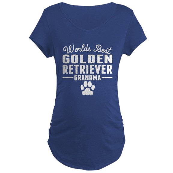 CafePress - World's Best Golden Retriever? Grandma Maternity T - Maternity Dark T-Shirt