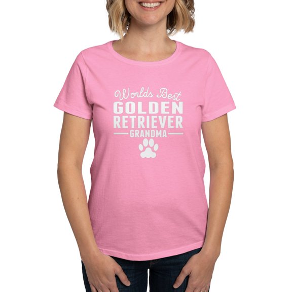 CafePress - World's Best Golden Retriever? Grandma T Shirt - Women's Traditional Fit Dark T-Shirt